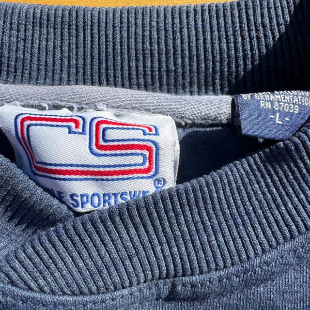 Vintage THRASHED Cleveland Indians Sweatshirt Embroidered - L