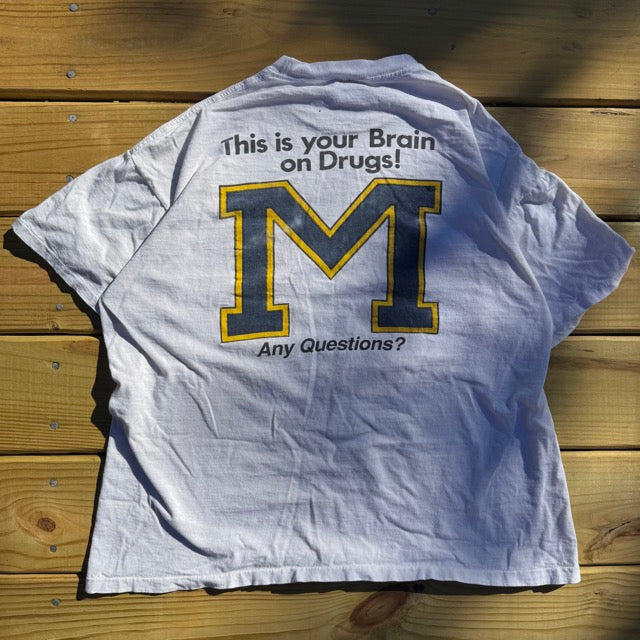 Vintage Ohio State This is Your Brain On Drugs Single Stitch T Shirt - XL