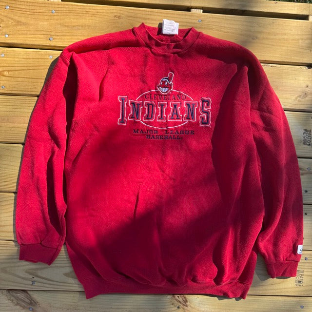 Vintage Cleveland Indians Sweatshirt Embroidered - 2XLT