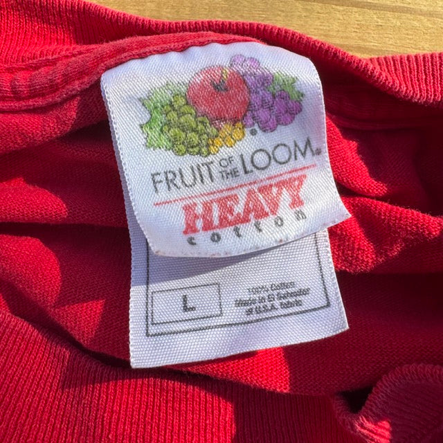 Vintage Ohio State Red T Shirt Cracked Graphic - L