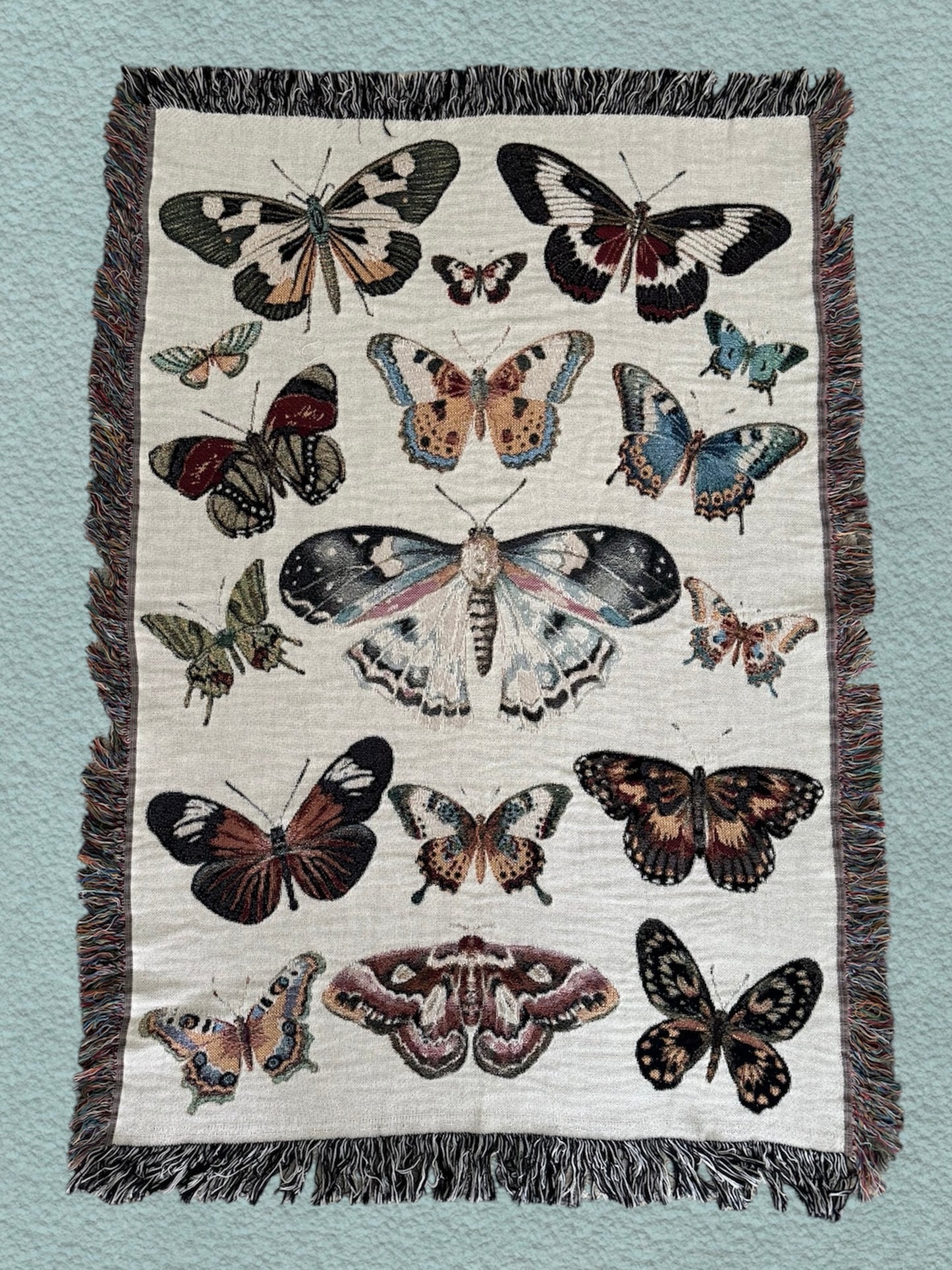 Butterflies and Moths Woven Blanket