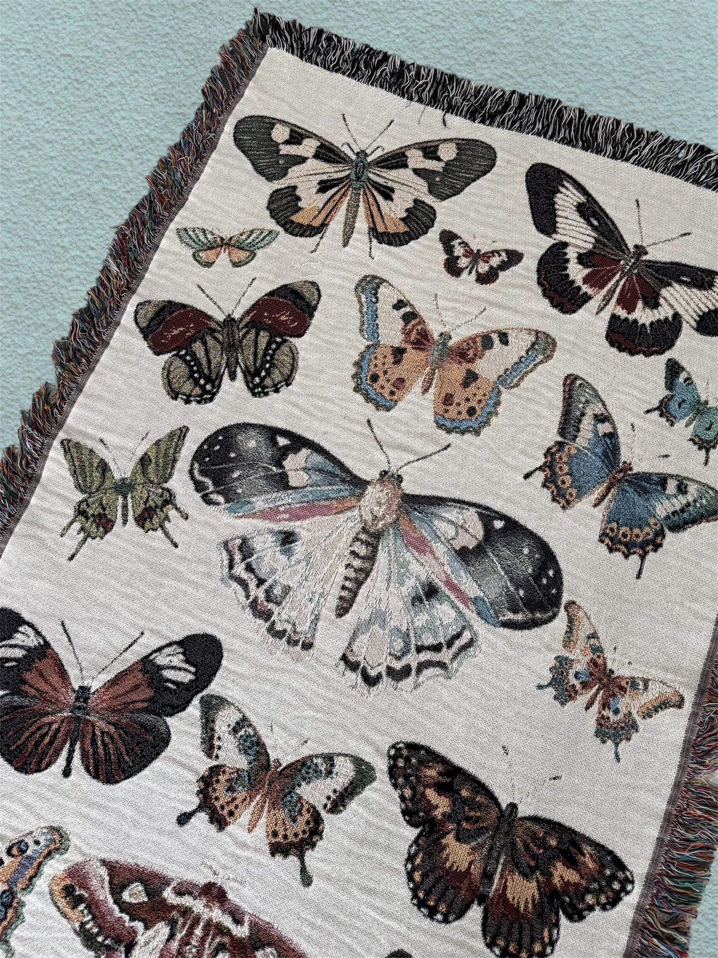 Butterflies and Moths Woven Blanket