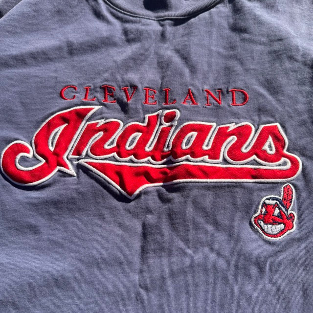 Vintage Cleveland indians Embroidered Faded T shirt - L