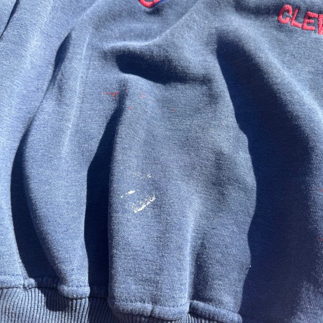 Vintage THRASHED Cleveland Indians Sweatshirt Embroidered - L