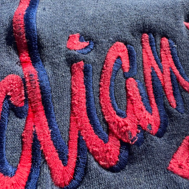 Vintage THRASHED Cleveland Indians Sweatshirt Embroidered - L
