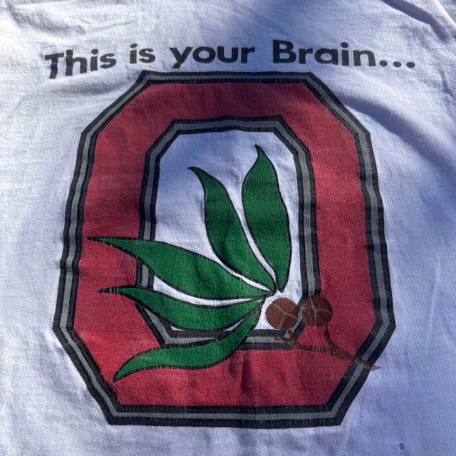 Vintage Ohio State This is Your Brain On Drugs Single Stitch T Shirt - XL