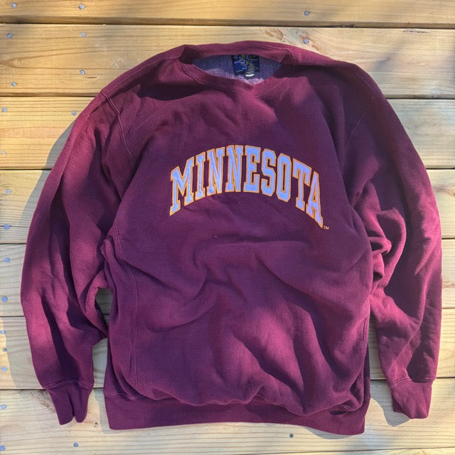 Vintage Minnesota Sweatshirt Embroidered Spellout - XXL