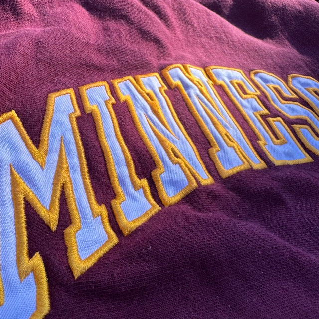 Vintage Minnesota Sweatshirt Embroidered Spellout - XXL