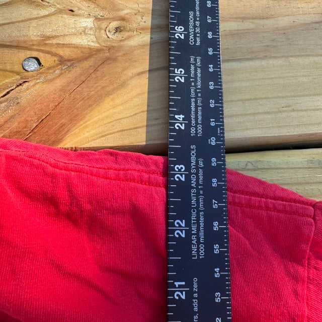 Vintage Ohio State Red T Shirt Cracked Graphic - L