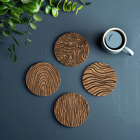 Topographic Map Coaster Set